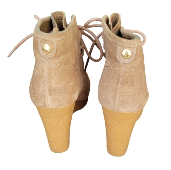 Michael Kors Wedge Suede Ankle Bootie Size 7.5 - Picture 4 of 6